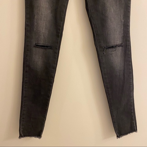 Anine Bing Black Distressed Skinny Jeans - Picture 2 of 8